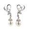 Boucles d'oreilles Boucles d’oreilles pendantes en platine, perles et diamants 2.42ct 58 Facettes