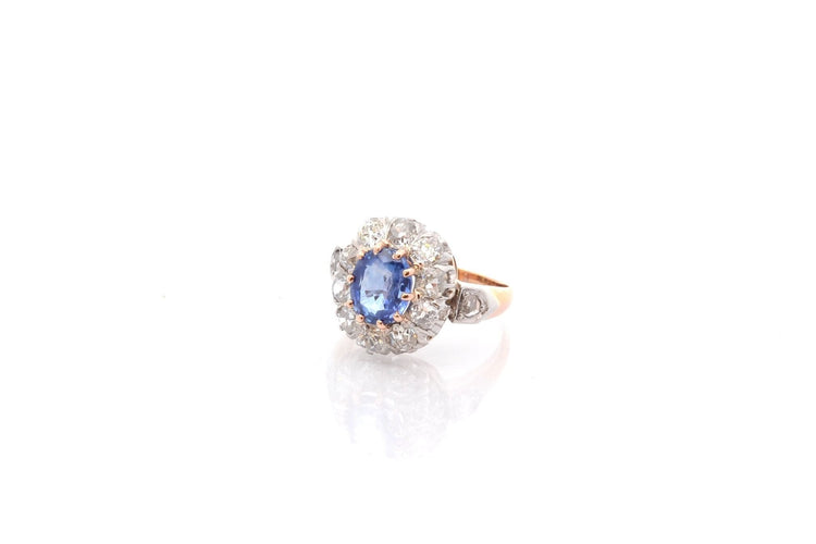Bague 55 Bague ancienne 1900 saphir et diamants 58 Facettes 26661-26649