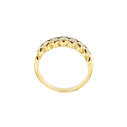 Półwiecznościowy pierścień diamentów 0,58 ct 