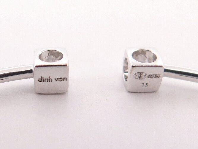 Bracelet bracelet DINH VAN le cube diamant pm 15 or blanc 58 Facettes 263575