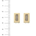 Boucles d'oreilles Boucles d'oreilles rectangulaires en or jaune et blanc avec diamants 58 Facettes 34505