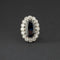 Bague Bague marguerite en platine, saphir et diamants. 58 Facettes