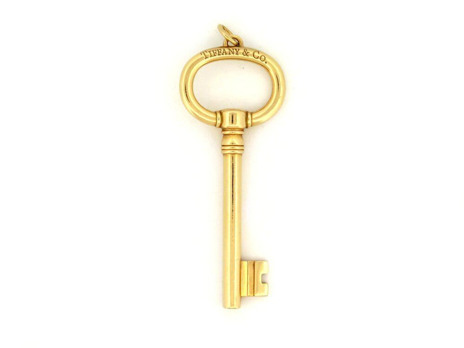 yellow gold tiffany key pendant for necklace