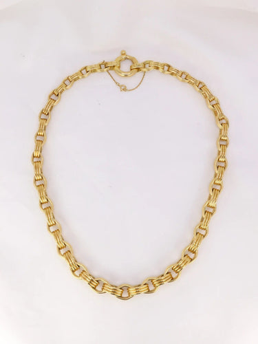 Collier Chaîne vintage maille ovale or jaune 58 Facettes J221