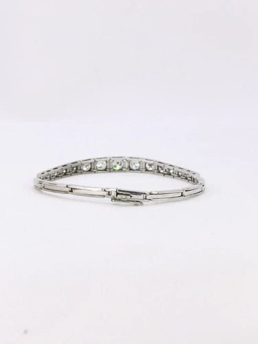Bracelet Bracelet ligne diamants or blanc platine 58 Facettes J437
