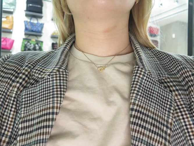 Collier collier pendentif DINH VAN menottes r8 en or rose 58 Facettes 260314