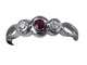 Bague 54.5 Bague 3 pierres Rubis et Diamants en or blanc 58 Facettes BA-105
