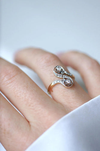 Bague 54 Bague Toi et Moi Diamants Belle Epoque 58 Facettes