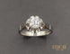 Bague 49 Solitaire Platine Diamant ~0.55ct 58 Facettes A10072