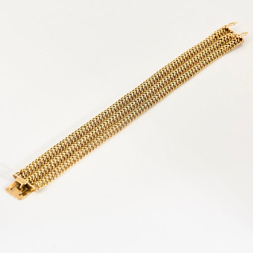 Bracelet Bracelet or jaune, maille tressée 58 Facettes BLO0074