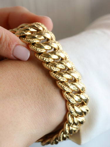 Bracelet Bracelet maille américaine or jaune 2 cm 58 Facettes 1165.1