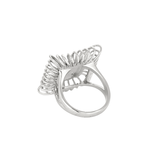 Bague 51 BAGUE VINTAGE OR BLANC ET DIAMANTS 58 Facettes BO/240041