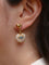 Boucles d'oreilles Boucles d'oreilles pendantes coeur or diamants et aigue-marine 58 Facettes J332