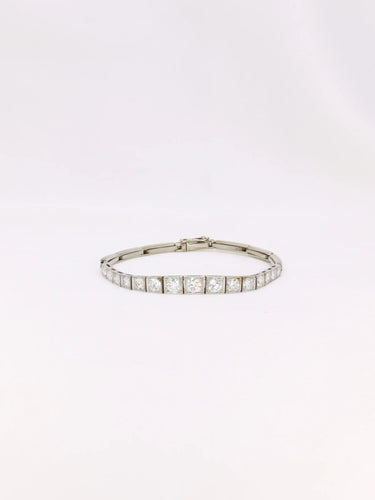 Pulsera vintage con diamantes en forma de gota de 2,5 ct