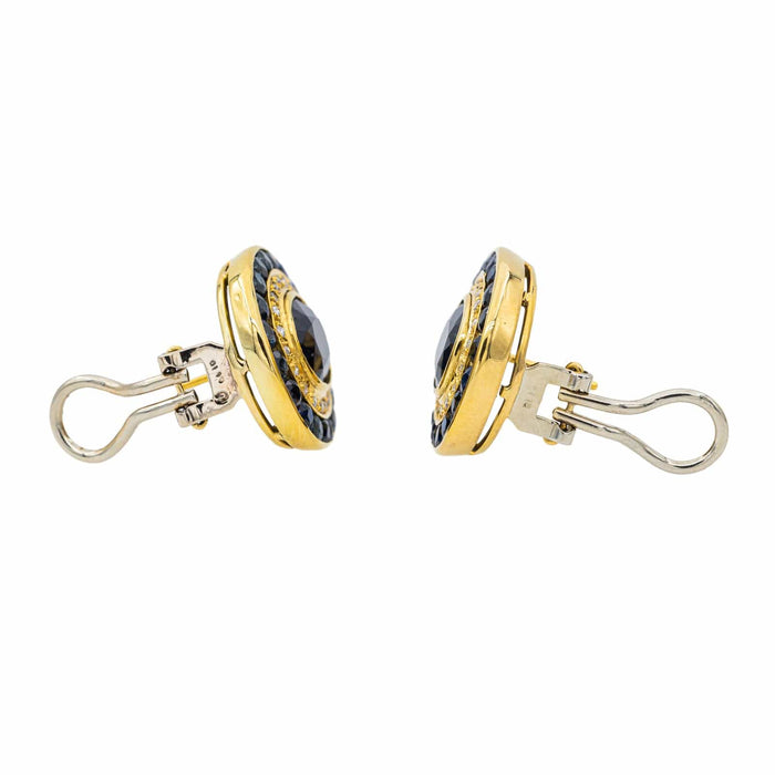 Boucles d'oreilles Boucles d'oreilles Or jaune Saphir 58 Facettes 2441314CN