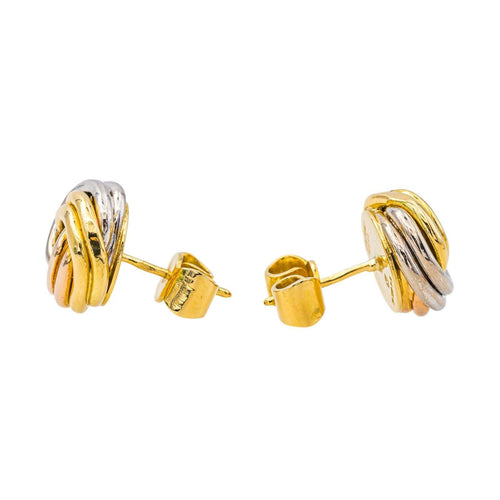 Boucles d'oreilles Cartier Boucles d'oreilles Puces Trinity Or jaune, Or blanc, Or rose 58 Facettes 4343882CN