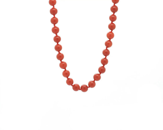 Collier Collier en corail sarde avec fermoir en or 58 Facettes 13572
