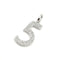 Pendentif Pendentif "5" or blanc serti de diamants 58 Facettes