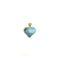 Hanger hart geelgoud en larimar 