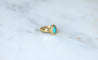 Bague 47 Ancienne Bague Marguerite Or Jaune, Turquoise, Diamants 58 Facettes