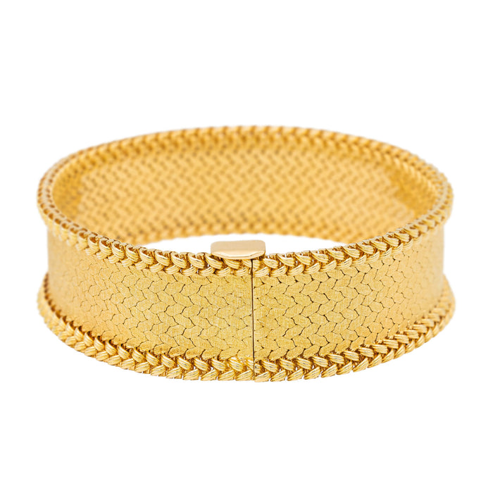 Georges Lenfant Yellow Gold Cuff Bracelet