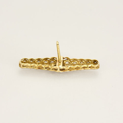 Broche Broche Art Deco en or jaune, or blanc et diamants 58 Facettes CAS0245