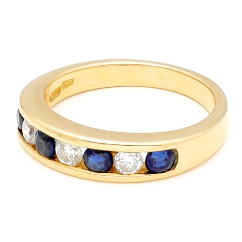 Bague 52.5 Bague en or jaune, diamants et saphirs 58 Facettes 98F3146B2C514D7D80B0BF5F287C393F