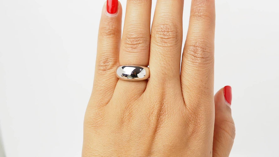 Bague 51 Bague jonc en or blanc 58 Facettes 32555