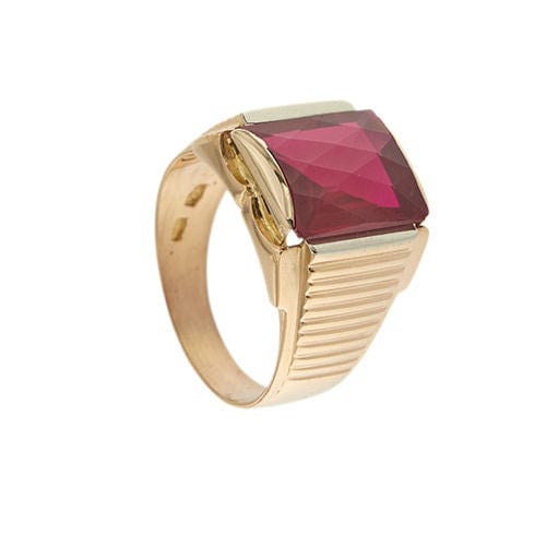 Bague 67 Bague homme avec rubis 58 Facettes 35181