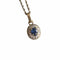 Pendentif Pendentif or jaune saphir ovale entourage diamants 58 Facettes 377