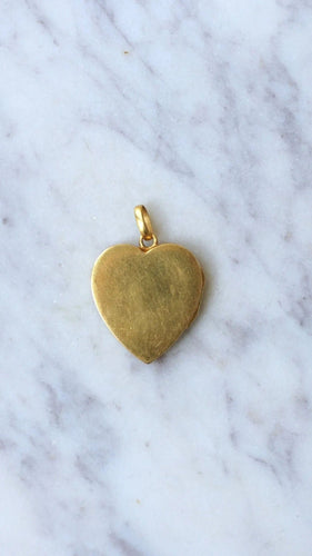 Pendentif Médaillon cœur ouvrant en or, diamants, et perles 58 Facettes