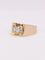 Bague 55.5 Bague tank or jaune platine diamants 58 Facettes J378