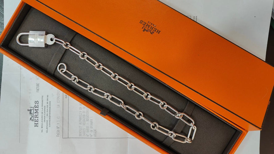 Bracelet Bracelet Hermès AlphaKelly GM en argent 58 Facettes 33598