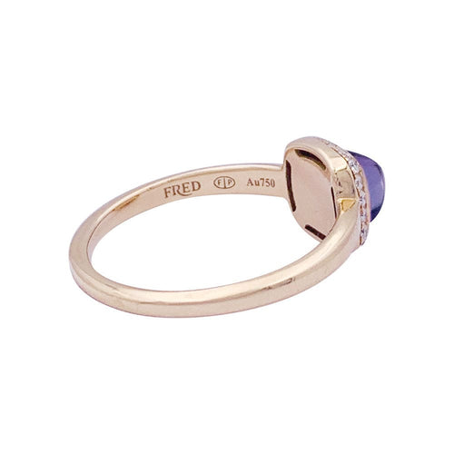 Bague Bague Fred "Pain de sucre" or rose, diamants, améthyste. 58 Facettes 33771