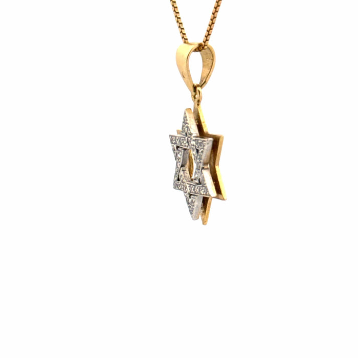 Pendentif Pendentif étoile de David or jaune diamants 58 Facettes 2-PED1-GS28856