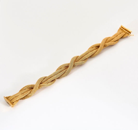 Bracelet Bracelet souple tressé or jaune 58 Facettes ENG10530
