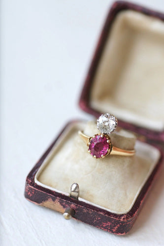 Bague 55 Bague aigrette diamant et tourmaline rose 58 Facettes