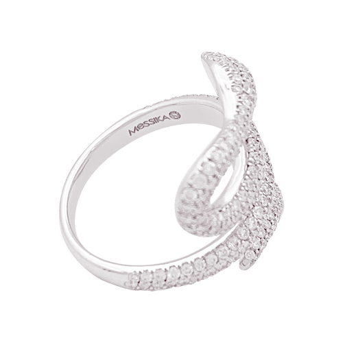 Bague 53 Bague Messika "Snake" or blanc, diamants. 58 Facettes 34151