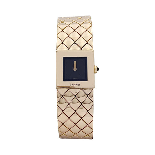 Montre Montre Chanel, "Matelassée", or jaune. 58 Facettes 33626