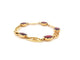 Bracelet bracelet maille filigrane sertie 5 grenats de perpignan or jaune 58 Facettes 264472