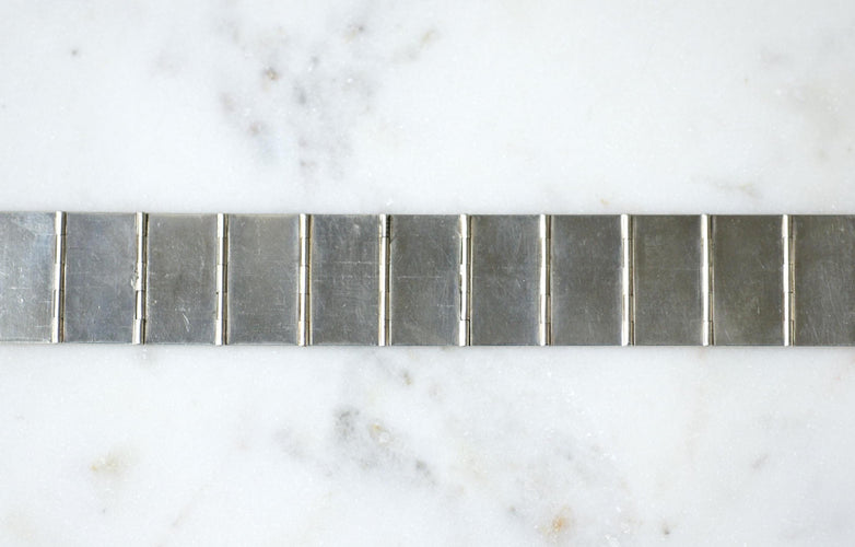 Bracelet Bracelet Ruban Art Déco, Rubis sur Or Rose et Argent 58 Facettes