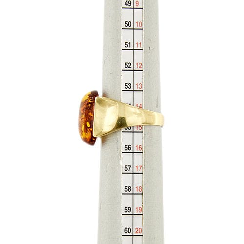 Bague 55 Bague en or jaune avec ambre 58 Facettes 31322