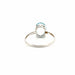 Bague 59 Solitaire or blanc topaze 58 Facettes 26-GS36189