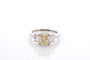 Bague 53 Bague diamant jaune de 2,01cts en platine 58 Facettes 27426-27584