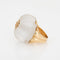 Bague 60s Fluted Rock Crystal Diamond Ring Vintage 18k Yellow Gold Sz 6 Dome Cocktail 58 Facettes G13472