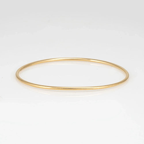 Bracelet Tiffany & Co 2 mm Bracelet Bracelet Estate 18k Jujoux en or jaune fine 58 Facettes G13647