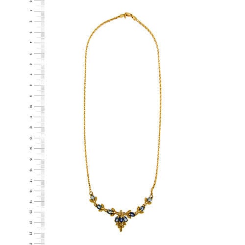 Collier Collier avec diamants et saphirs 58 Facettes 37413