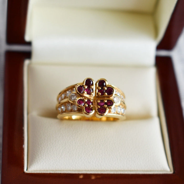 Bague 51 BOUCHERON - Bague or jaune diamants rubis 58 Facettes 239