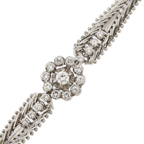 Pulseira de diamante vintage 0,89 ct