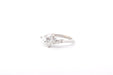 Bague 50 Bague or blanc diamant poire 1ct D/SI2 58 Facettes 26337-29402